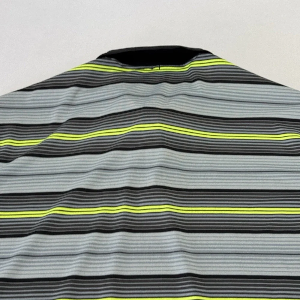Nike Tour Men's Polo Shirt Calusa Pines Golf Club Striped Multicolor‎ Large
